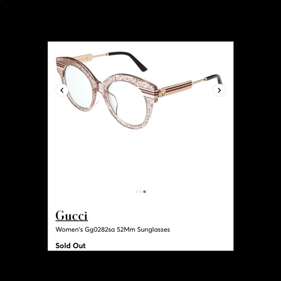 UNISEX GUCCI NUDE GLITTER BLING SUNGLASSES